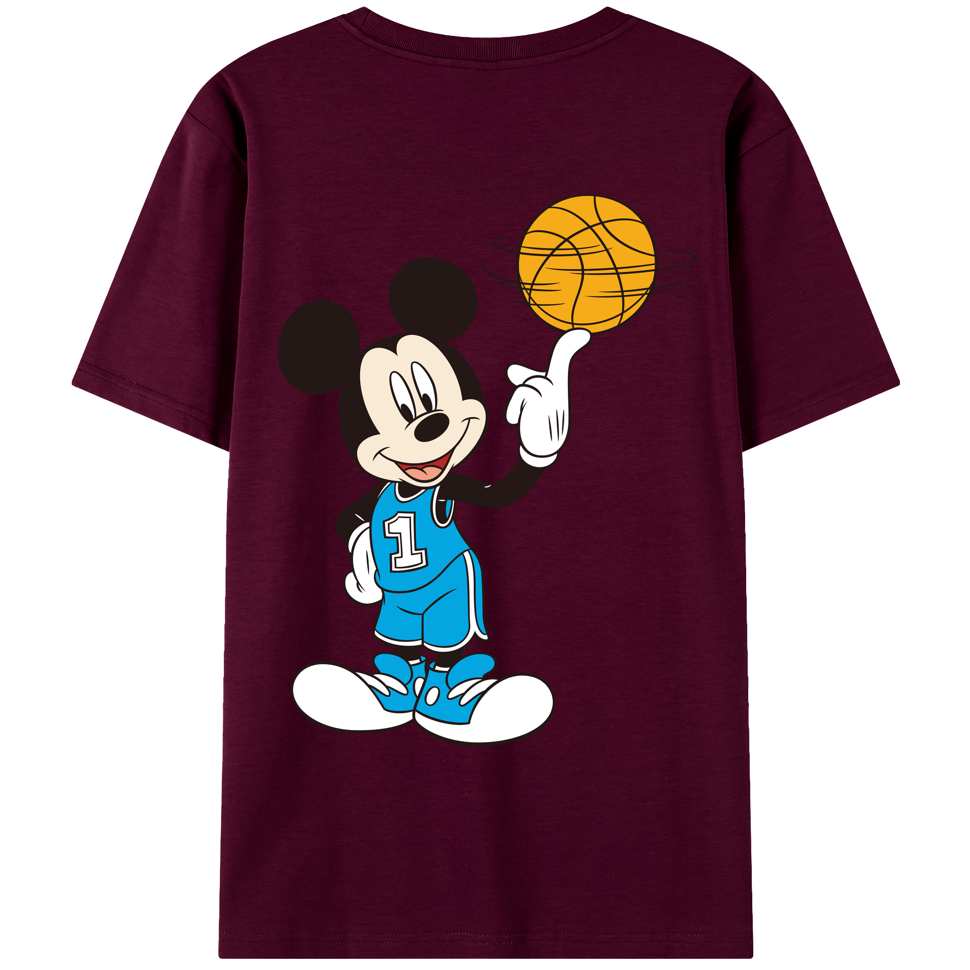 （画像用） ミッキーマウス Mickey Mouse レディース半袖Tシャツ(バックプリント)